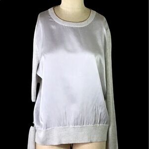 Lord & Taylor Silk & Wool Lightweight Sweatshirt, XL, EUC
